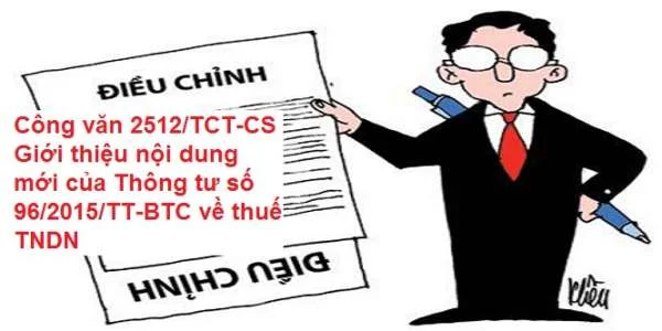 Công văn 2512/TCT-CS