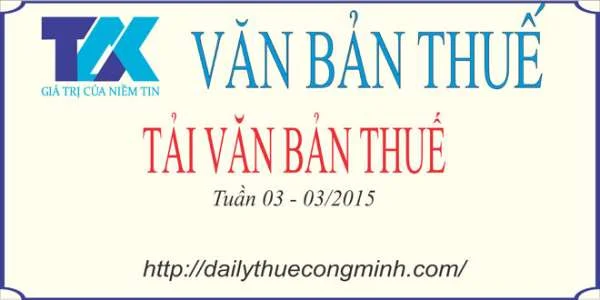 Văn bản thuế mới