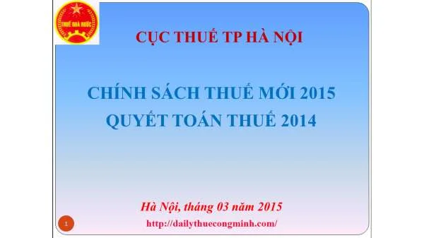 Tập huấn thuế 2015