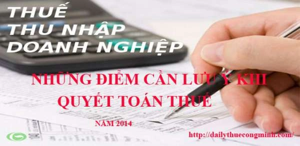 Quyết toán thuế TNDN 2014