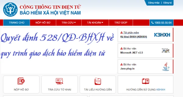 Quyết định 528/QĐ-BHXH về giao dịch bảo hiểm điện tử