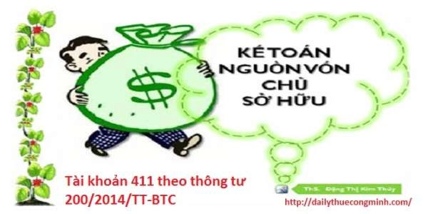 Tài khoản 411 theo thông tư 200/2014/TT-BTC