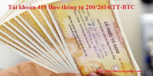 Tài khoản 419 theo thông tư 200/2014/TT-BTC