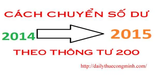 Cách chuyển số dư tài khoản theo Thông tư 200