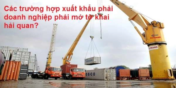 Các trường hợp xuất khẩu phải doanh nghiệp phải mở tờ khai hải quan?