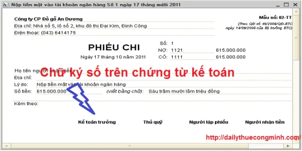 Chữ ký trên chứng từ kế toán có phải ký sống không?