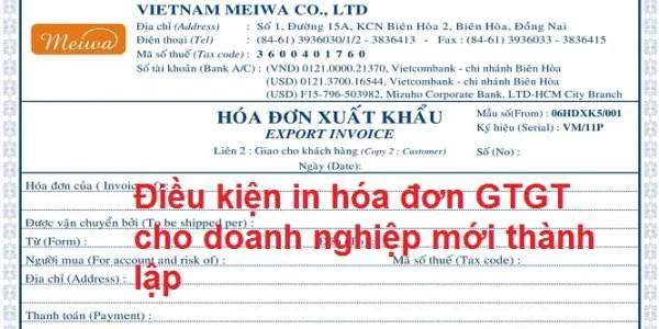 Điều kiện in hóa đơn GTGT cho doanh nghiệp mới thành lập