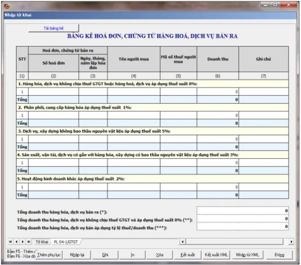 Hướng dẫn cách lập phụ lục 04-1/gtgt theo phần mềm HTKK
