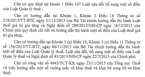 Công văn 5083/TCT-KK về kê khai thuế GTGT cho dự án đầu tư