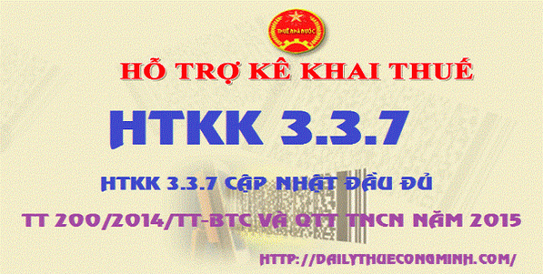 HTKK 3.3.7 mới nhất Cập nhật Full TT 200/2014/TT-BTC