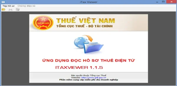 Phần mềm Itaxviewer 1.1.5 mới nhất của Tổng cục thuế