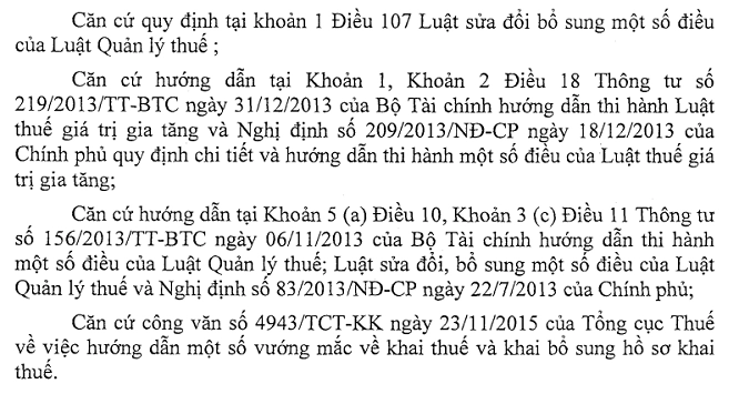 Công văn 5083/TCT-KK về kê khai thuế GTGT