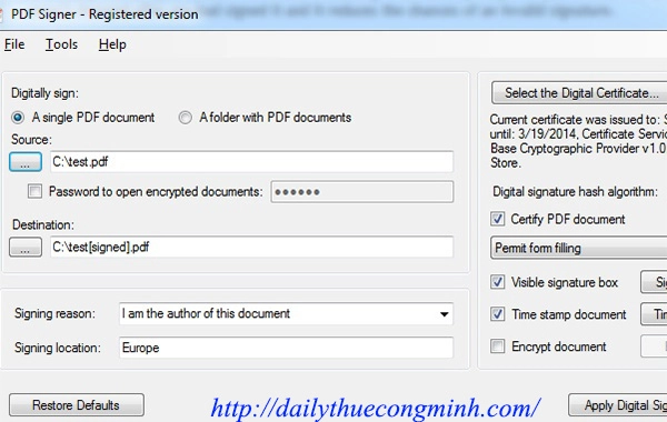 Hướng dẫn sử dụng phần mềm ký file PDF hàng loạt