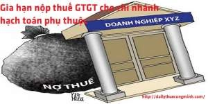 Gia hạn nộp thuế GTGT cho chi nhánh hạch toán phụ thuộc