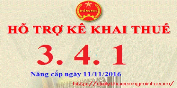 Phần mềm HTKK 3.4.1 ngày 11 tháng 11 năm 2016