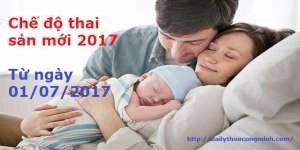 Chế độ trợ cấp thai sản 2017 mới nhất hiên nay