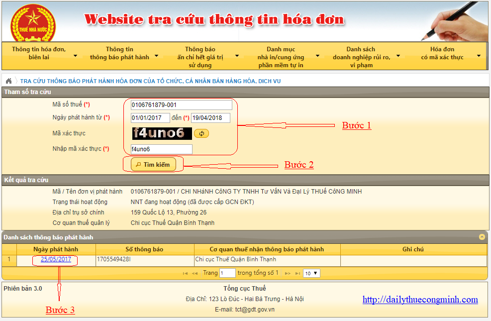 Cách tra cứu Hóa đơn GTGT